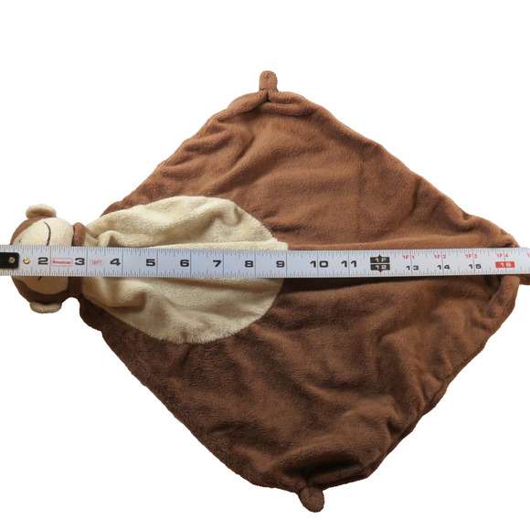 Angel Dear Monkey Security Blanket Baby Lovey Brown Plush Knotted Corners - Picture 5 of 6